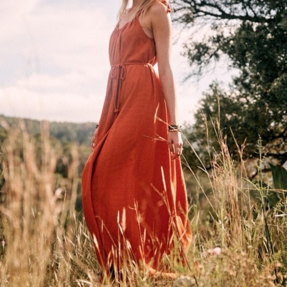 Sezane Robe Artemia Maxi Dress in Rust (114) - Picture 2 of 5